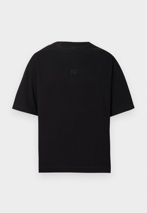 BOXY EMBROIDERED - Basic T-shirt - black