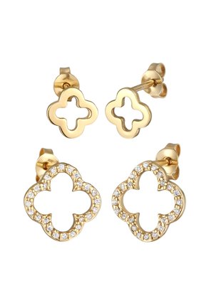 CLOVER LEAVE SPARKLING - Boucles d'oreilles - gold-coloured