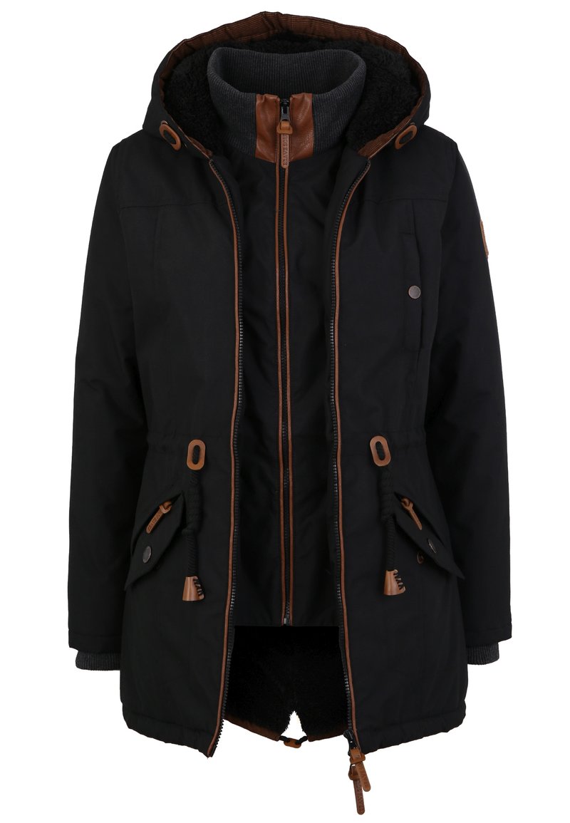 Damen Parkas | Brave Soul ABBY Wintermantel black/schwarz - OL45406 Damen Parkas | Brave Soul ABBY Wintermantel black/schwarz - OL45406