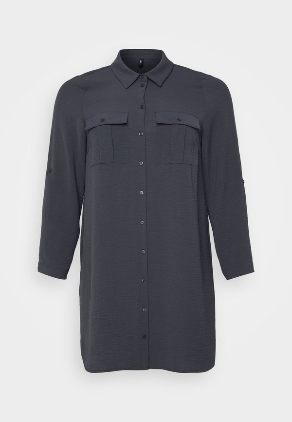 VMCALVA SHIRT DRESS - Shirt dress - asphalt3