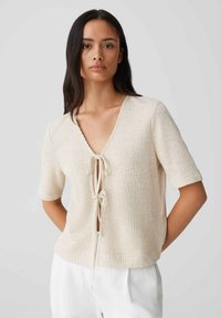 OPUS LOOSE FIT RIB - Cardigan - natural glaze