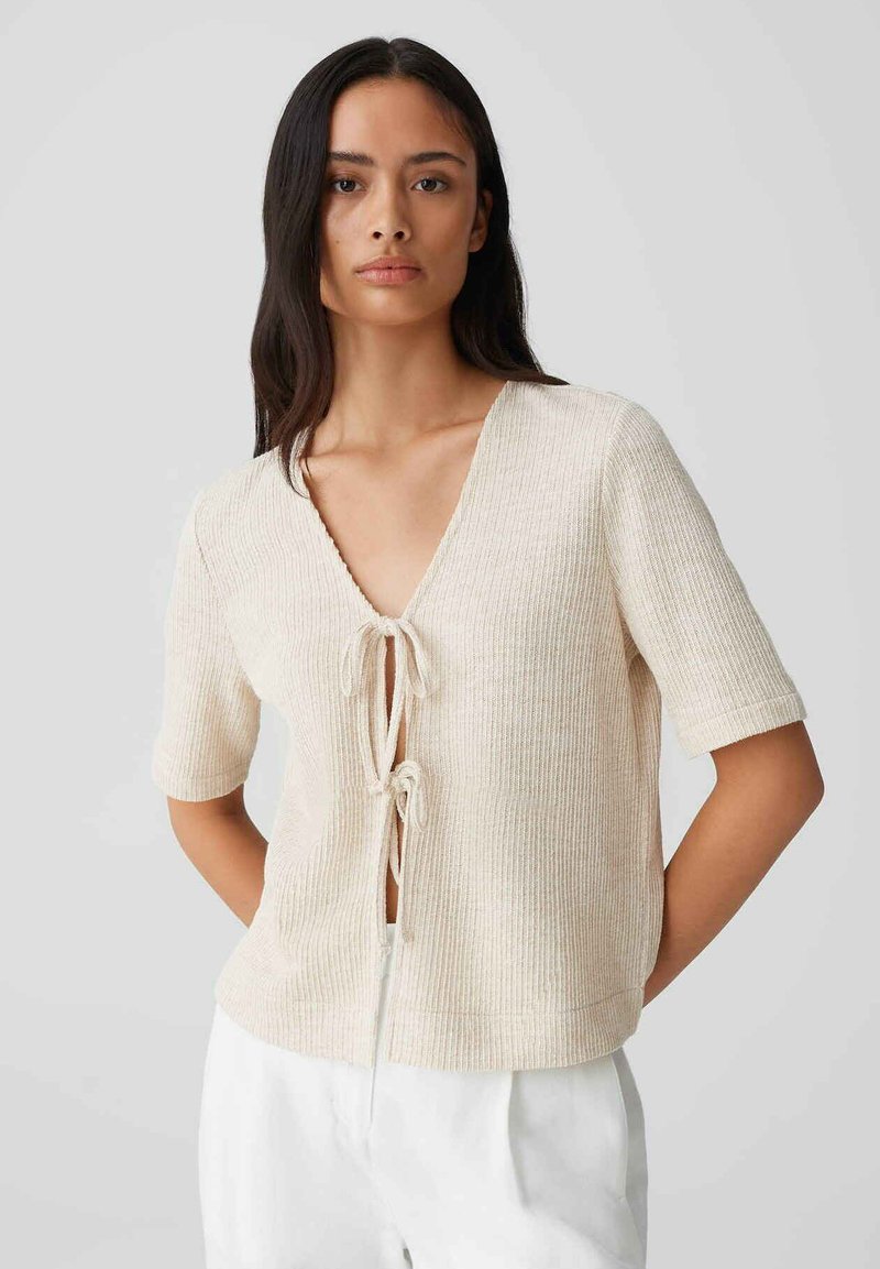 OPUS LOOSE FIT RIB - Cardigan - natural glaze