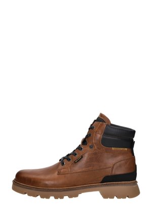 Lace-up ankle boots - cognac