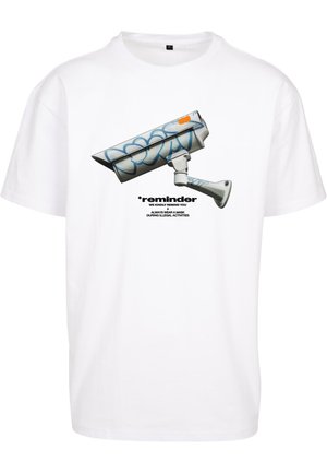 CCTV OVERSIZE - Apdrukāts T-krekls - white