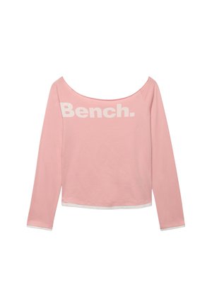 Bench, BENCH X SUPERDRY &AMP; CO BENCH FITTED LONG SLEEVE LAYER TOP - Langærmet T-shirt - pink  white