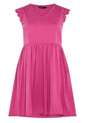 Yours Clothing, PLUS SIZE MINI DRESSES - Trikoomekko - pink