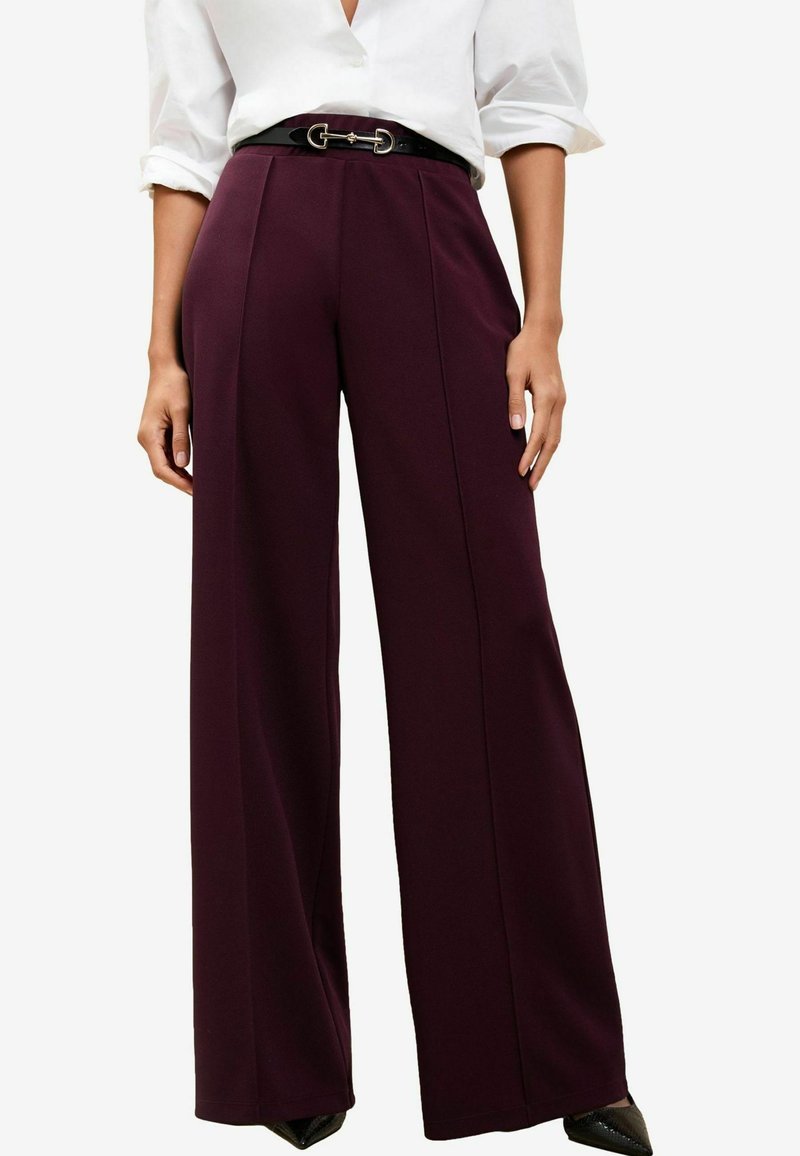 Lipsy HIGH WAIST WIDE LEG - Kelnės - red