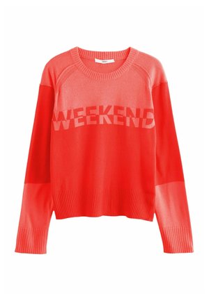 WEEKEND SLOGAN BLOCK  - Stickad tröja - mottled pink