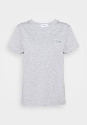 CREW NECK TEE BOSS - Triko s potiskem - light heather grey