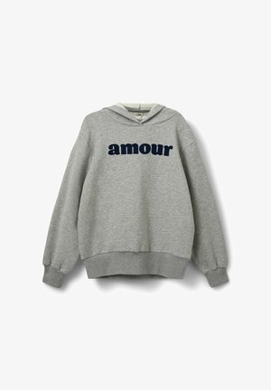 Pulover s kapuco - grey melange