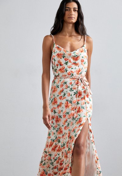 Alice + Olivia LISSA COWL GODET MIDI DRESS - Rochie de zi - off white