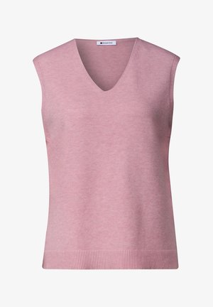 Street One, SOLID-COLOR V-NECK SWEATER - Débardeur - vintage blush mel