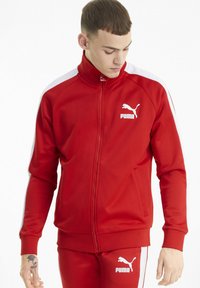 Puma - ICONIC T7  PT - Tröja med dragkedja - high risk red Miniatyrbild 1