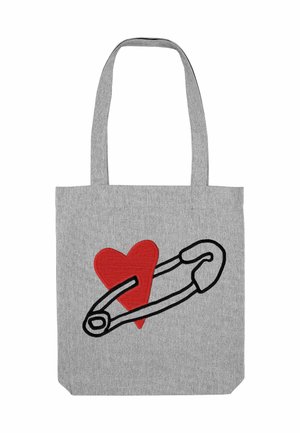 COEUR PINS PRINT - Shopping bag - mottled grey