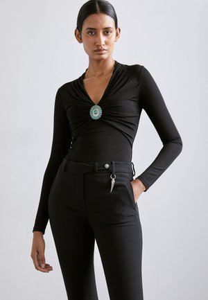 Roberto Cavalli Top s dlouhým rukávem - nero