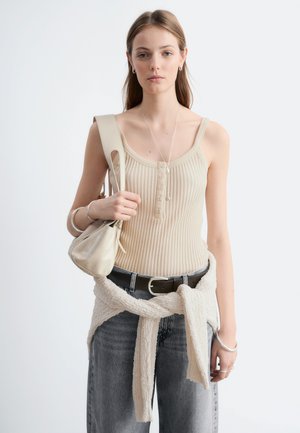 & OTHER STORIES, & OTHER STORIES SCALLOPED TANK TOP - Débardeur - butter yellow