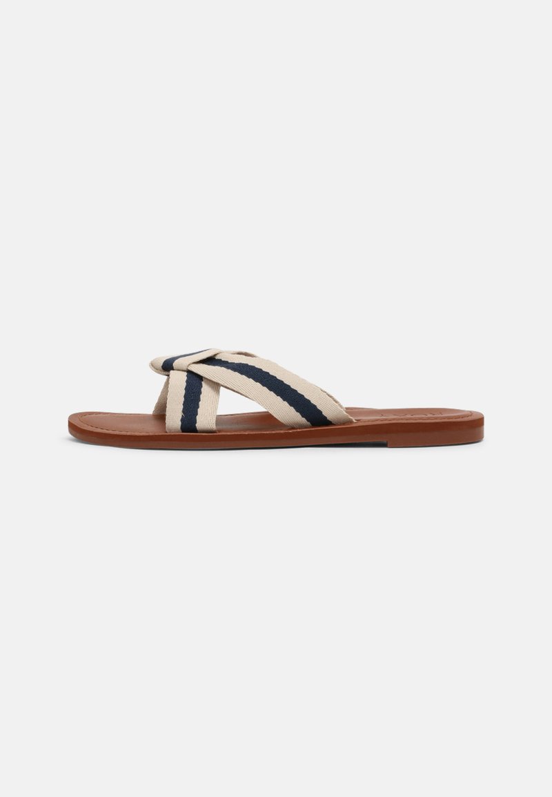 Damen Flache Pantoletten | Roxy KNOTICAL Pantolette flach nautical/sand - EL14611 Damen Flache Pantoletten | Roxy KNOTICAL Pantolette flach nautical/sand - EL14611