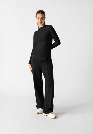 FLEUR - Long sleeved top - schwarz