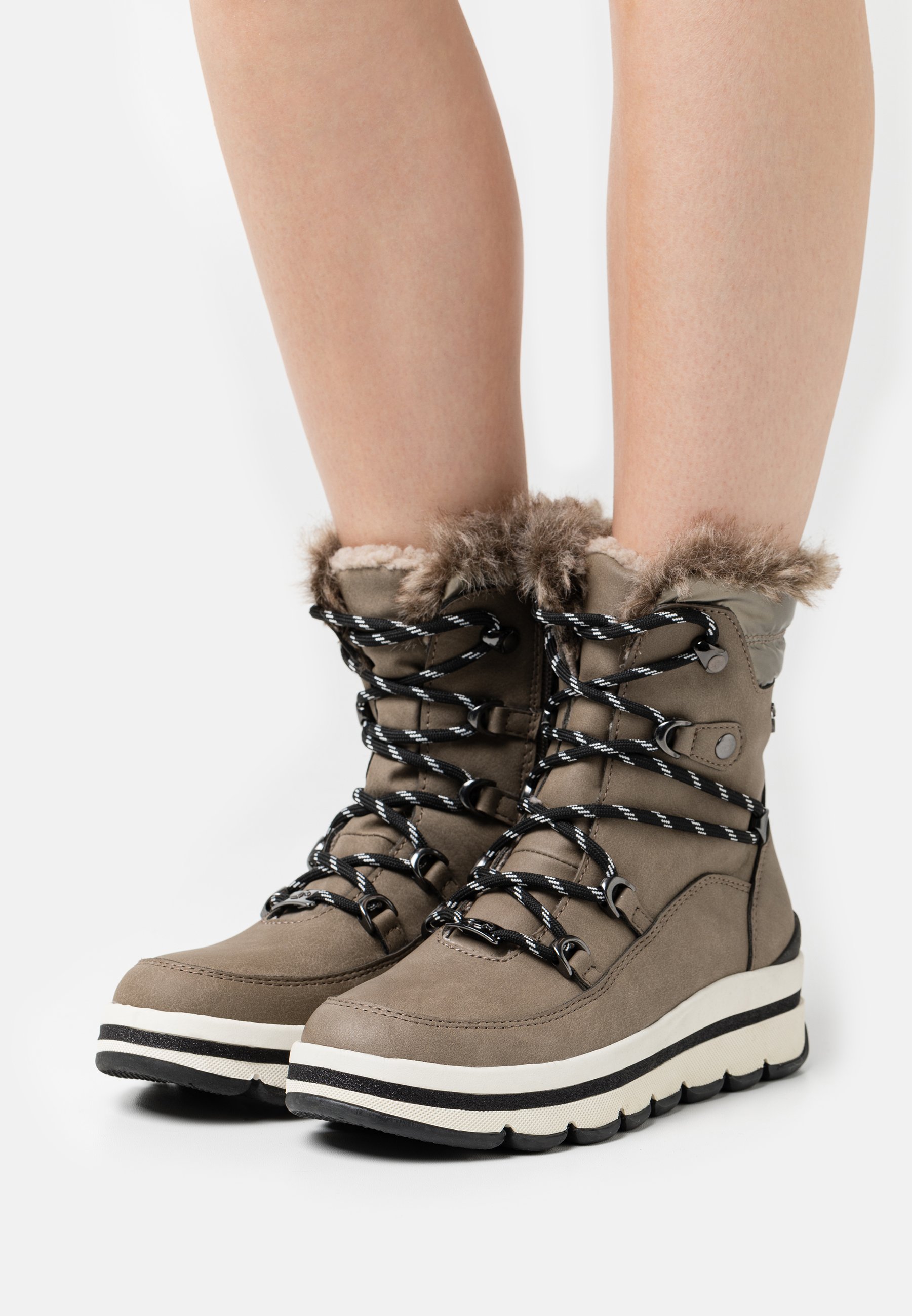 TOM TAILOR Botines con cordones - mud/marrón topo - Zalando.es