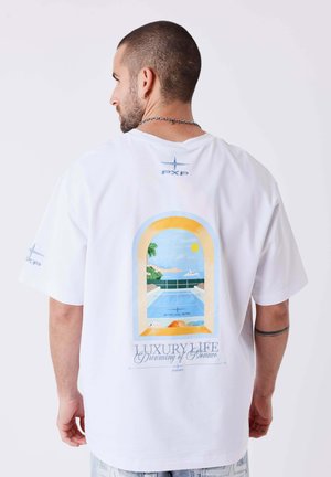 Project X Paris, T-SHIRT MANCHES COURTES MONACO ILLUSTRATION - T-shirt con stampa - blanc