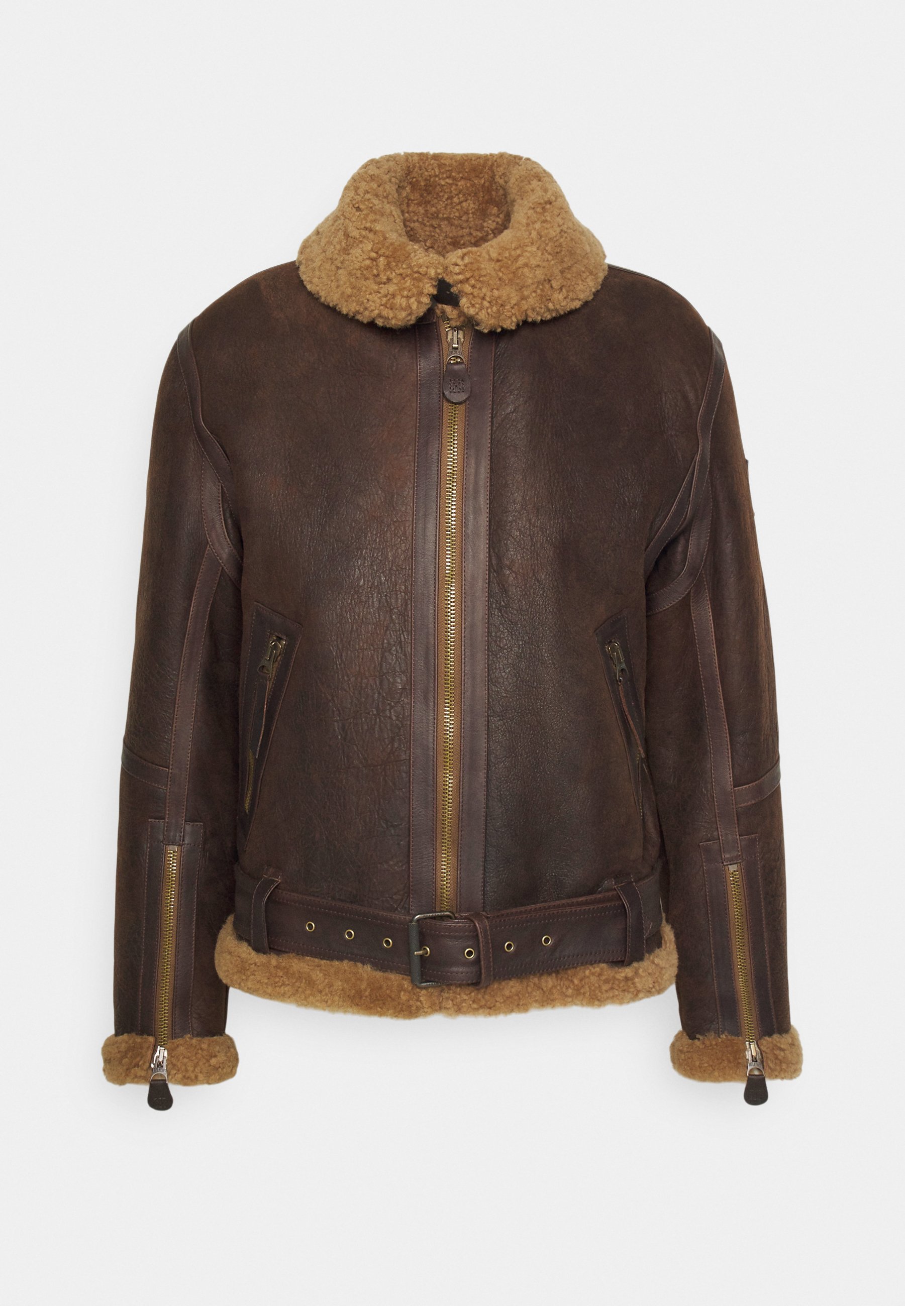 Belstaff WILDER JACKET - Leather jacket - ebony/dark sandstone