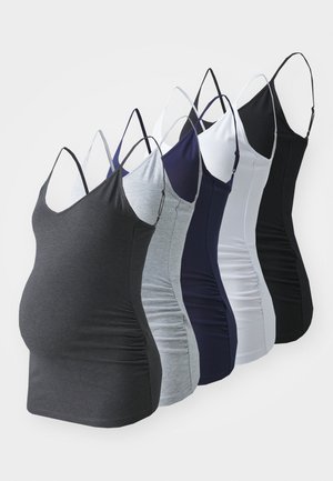 Anna Field MAMA 5 PACK - Topp - black/dark blue/white