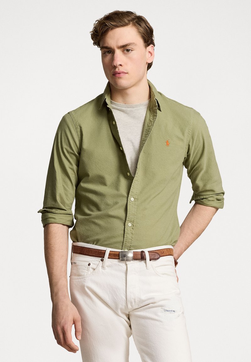 Polo Ralph Lauren SLIM FIT GARMENT-DYED OXFORD SHIRT - Overhemd - sage green