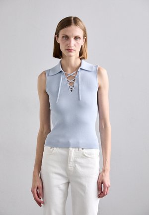 LACED COLLAR  - Toppi - ice blue