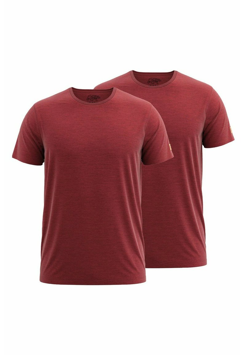 FORSBERG T-shirt basic - dark red-mottled