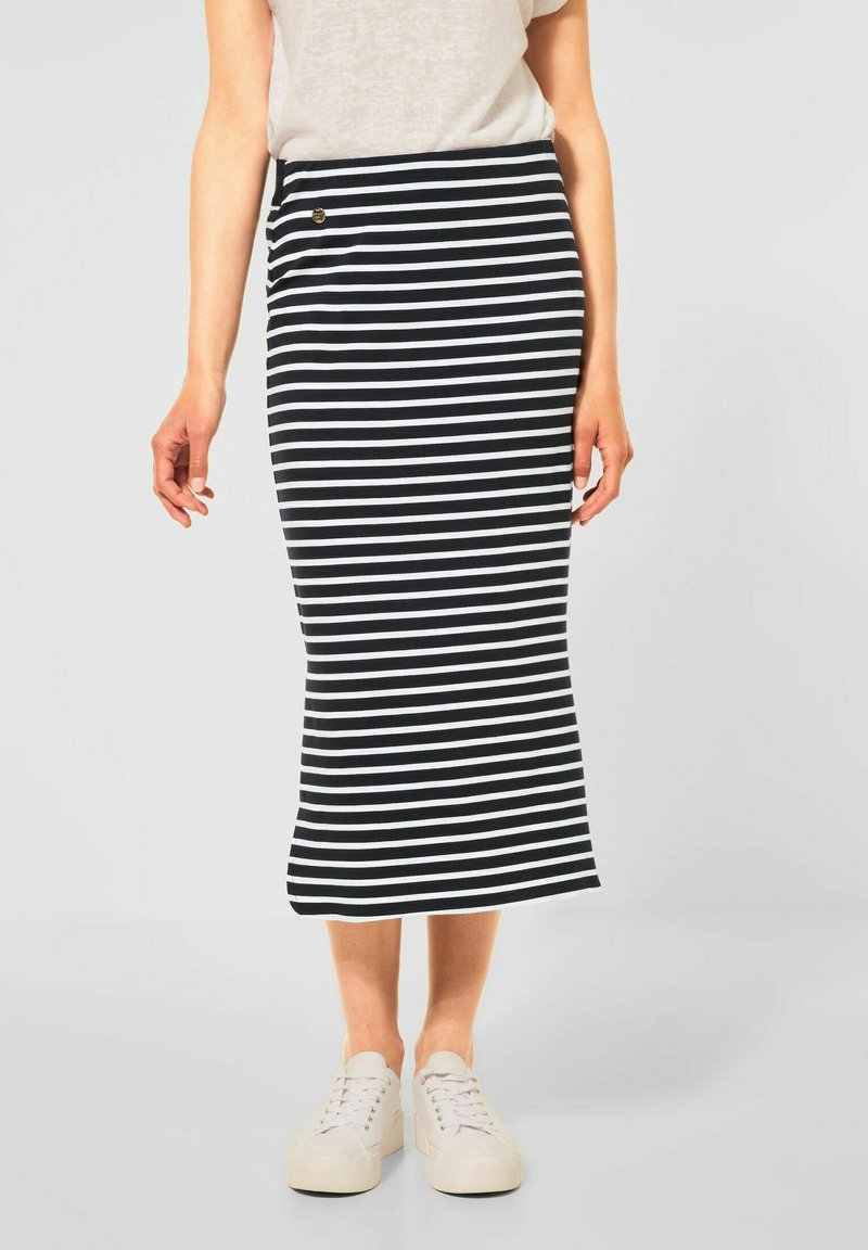 Damen Jeansröcke | Street One MIT STREIFENMUSTERBleistiftrockblau/dunkelblau - KX02302 Damen Jeansröcke | Street One MIT STREIFENMUSTERBleistiftrockblau/dunkelblau - KX02302