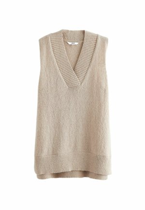 SOFT TOUCH COSY SLEEVELESS V NECK TANK  REGULAR FIT - Linne - neutral