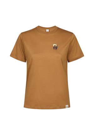 Iriedaily, IRIEDAILY T-SHIRT SQUARE FLOWERS - Print T-shirt - caramel