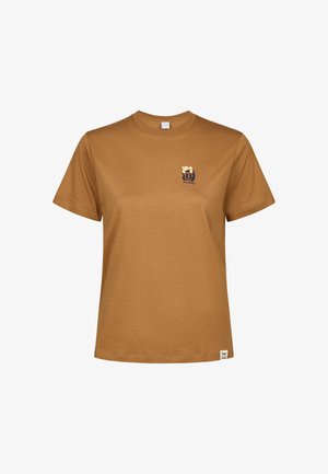 Iriedaily, IRIEDAILY T-SHIRT SQUARE FLOWERS - Print T-shirt - caramel