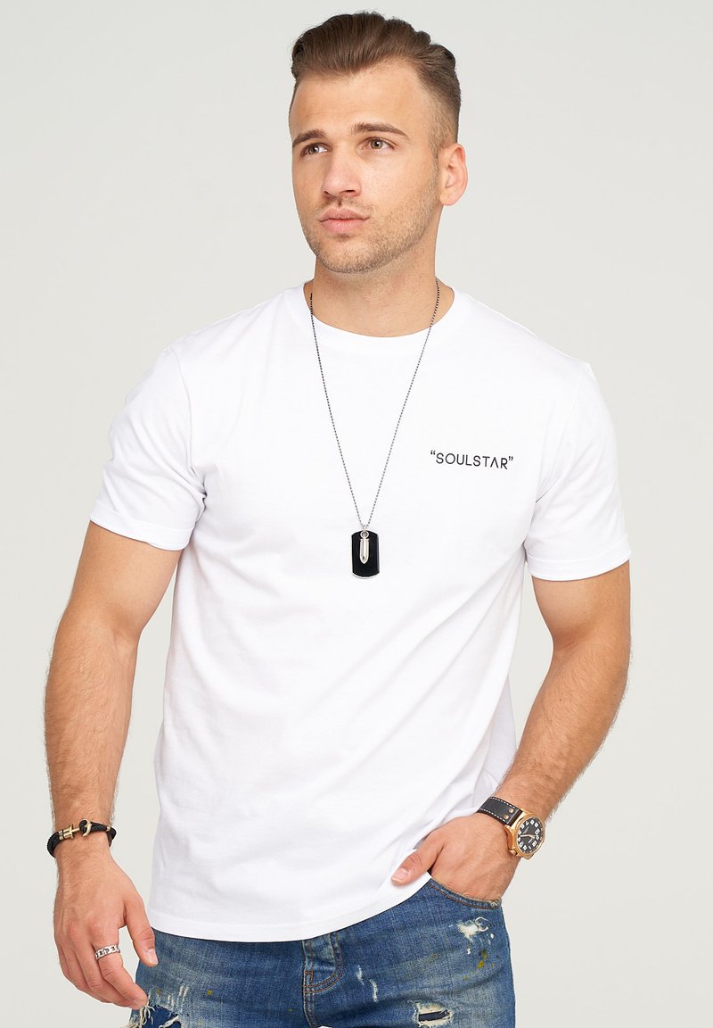 Herren T-Shirts basic | SOULSTAR T-Shirt print Weiß/weiß - XB14168 Herren T-Shirts basic | SOULSTAR T-Shirt print Weiß/weiß - XB14168