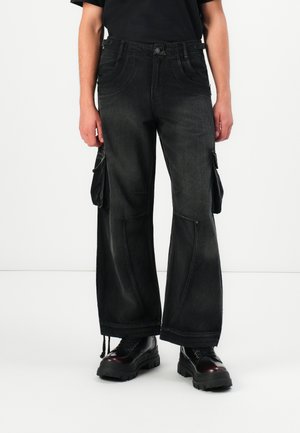 SUN FADED TROOPER - Cargo hlače - black