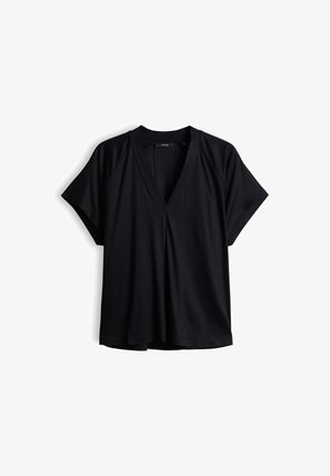 OPUS, RELAXED FLOW FIT - Basic T-shirt - black