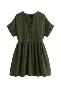 New Look CRINKLE MINI SMOCK - Blousejurk - khaki