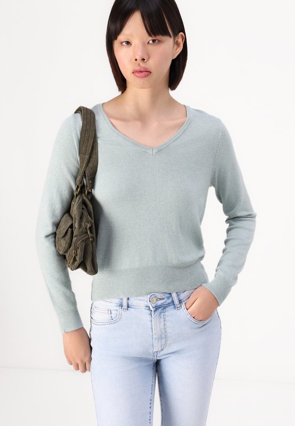 ONLVENICE LIFE V NECK - Jumper - gray mist4