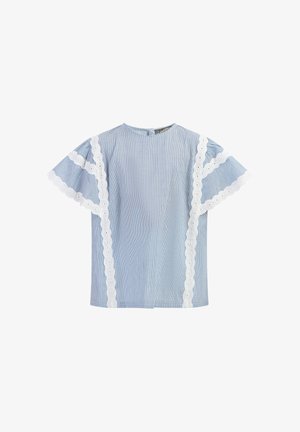 Bluză - hellblaue dünne streifen