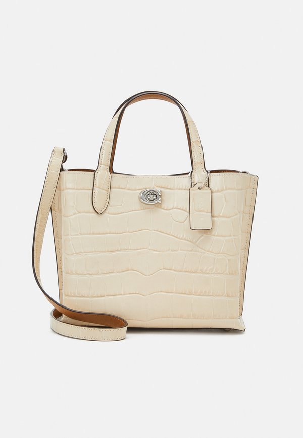 EMBOSSED WILLOW TOTE  - Handbag - ivory