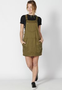 Koroshi STRAP - Vestido vaquero - kaki khaki