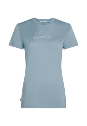 icebreaker, 150 LIGHT WEIGHT TECH LITE SPARKLING STA - Printtipaita - flint blue