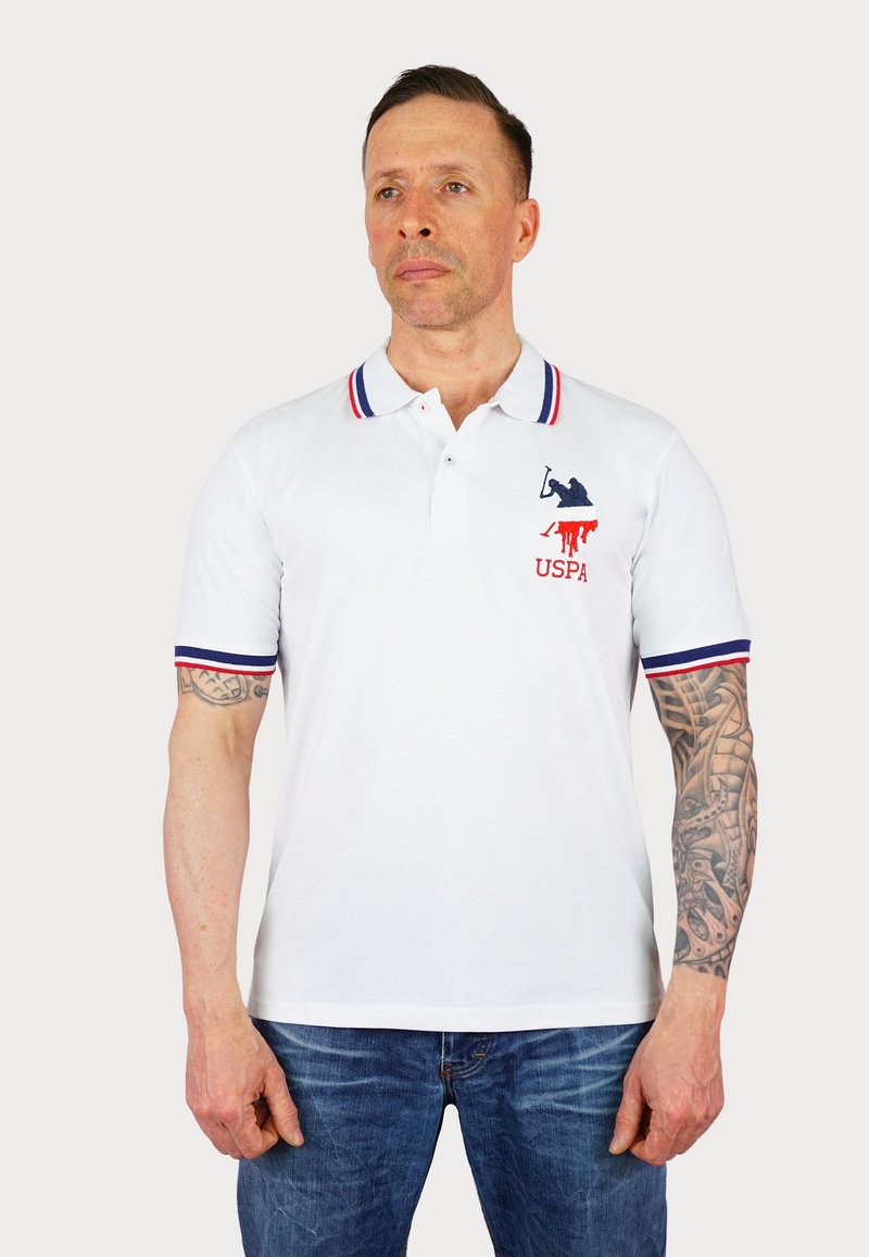 U.S. Grand White Cotton Men's Polo Shirt main image 1