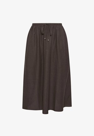 Yours Clothing, WOMEN'S MAXI SKIRTS - A-line skirt - chocolate