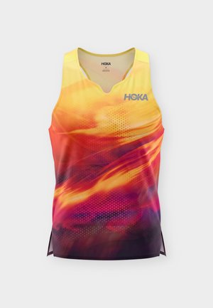 HOKA, RACE DAY SINGLET - Μπλούζα - citrus