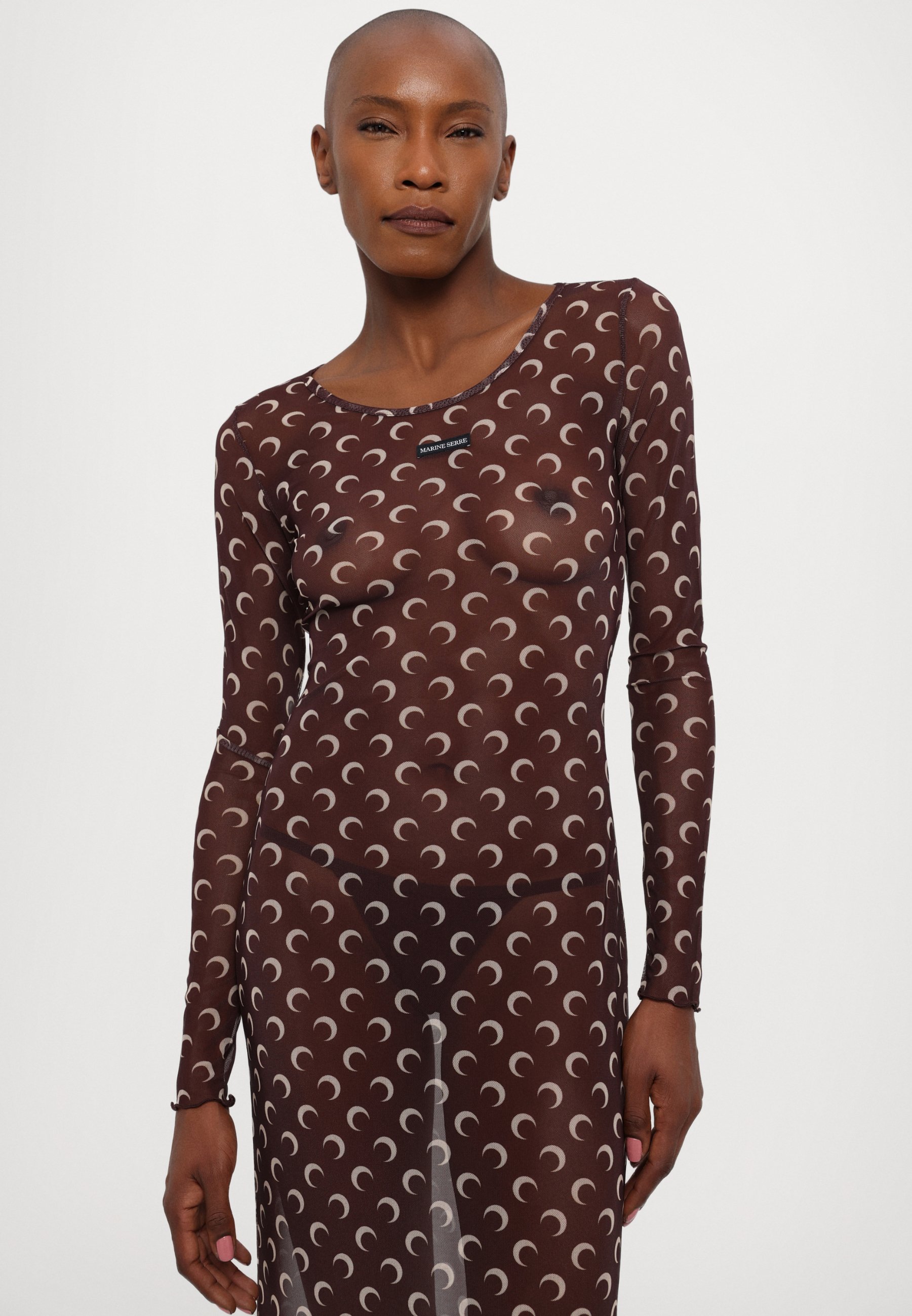 MARINE SERRE MOON PRINTED PANELLED DRESS - Maxi dress