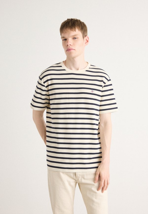STRIPE - Print T-shirt - cream