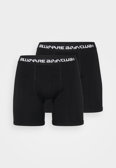 Svart boxershorts med en tett design, laget av bomull, med en hvit "Billionaire Boys Club"-logo på elastisk midjebånd. To par.