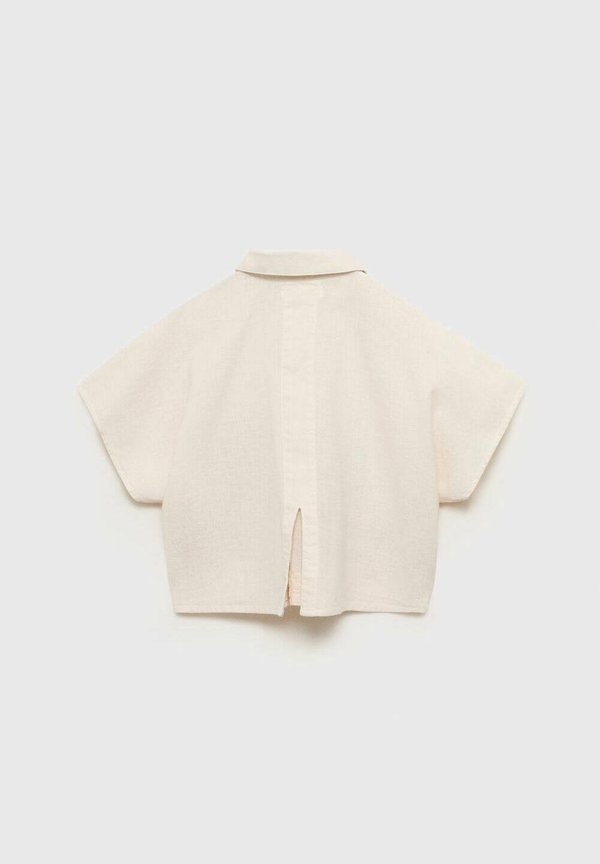 MIT BLUMENSTICKEREI - Button-down blouse - ecru2