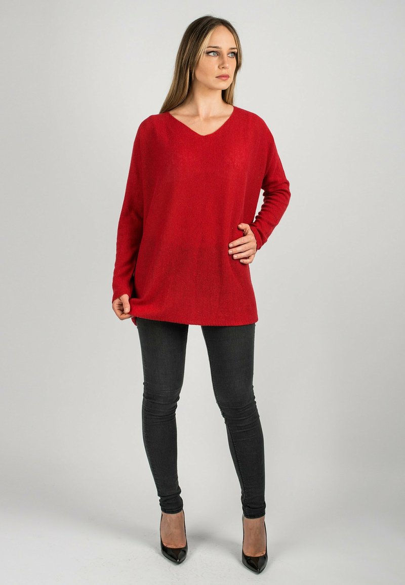 Dalle Piane Cashmere Stickad tröja - rosso